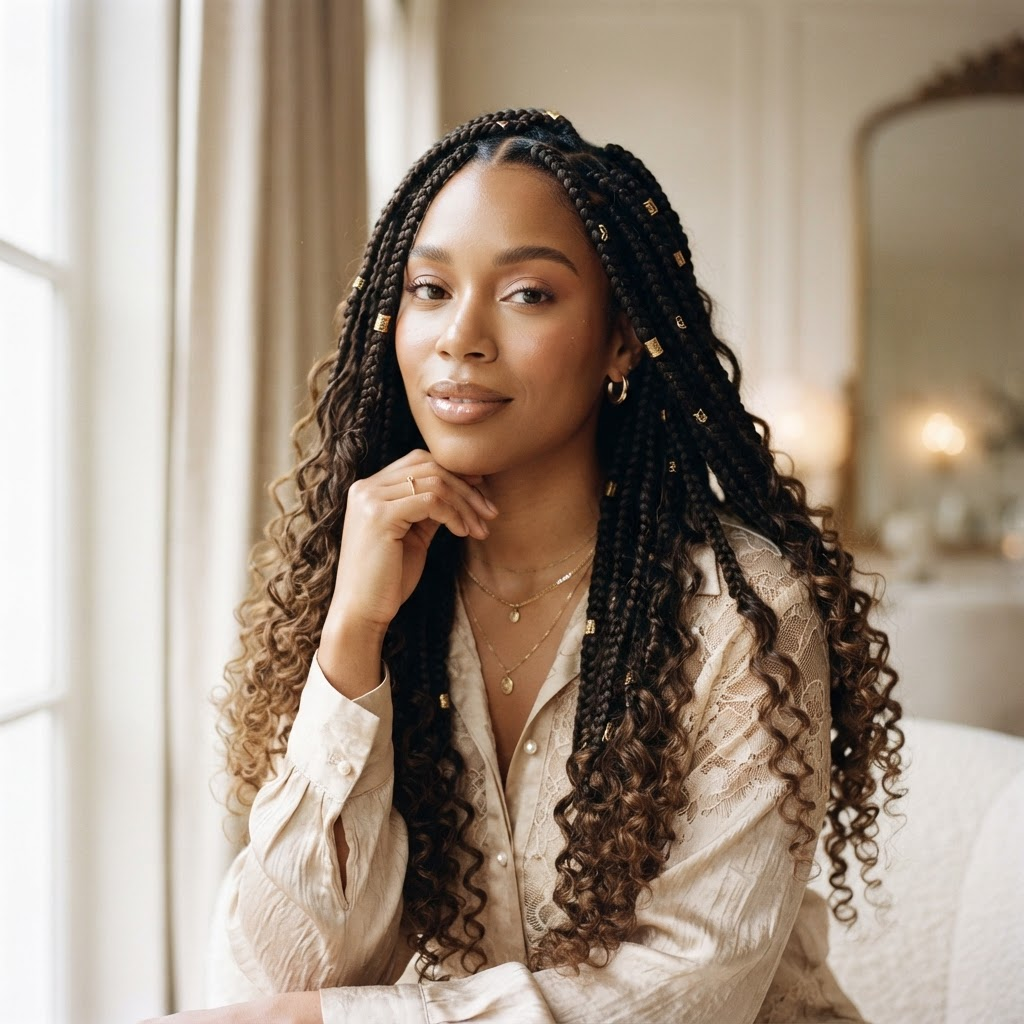 Boho Knotless Braids